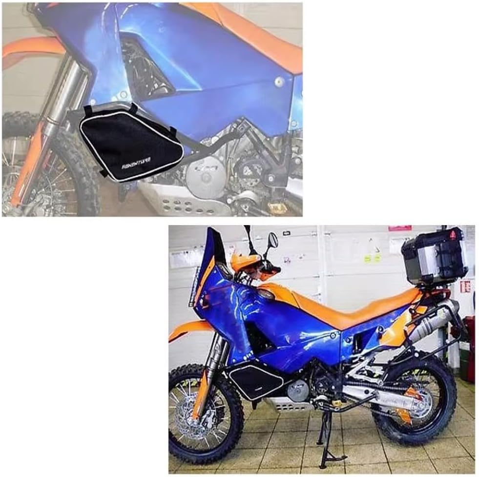 Motorcycle Front Side Frame Bags Fit for LC8 990/950 Adventure ADV ADVENTURE 2003-2013 2012 Black Waterproof Crash Bars Bag Bumper Storage Bag Repair Tool Placement Bags