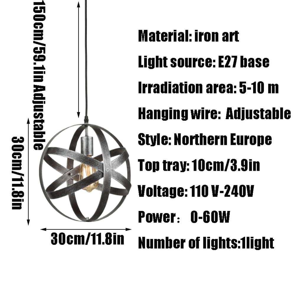da a Sospensione in Stile Industriale ameno, Dario a Testa Sina con Sorgente Luminosa E27, da a Sospensione in Ferro battuto con personalità Creativa, apparecchi di illuminazion