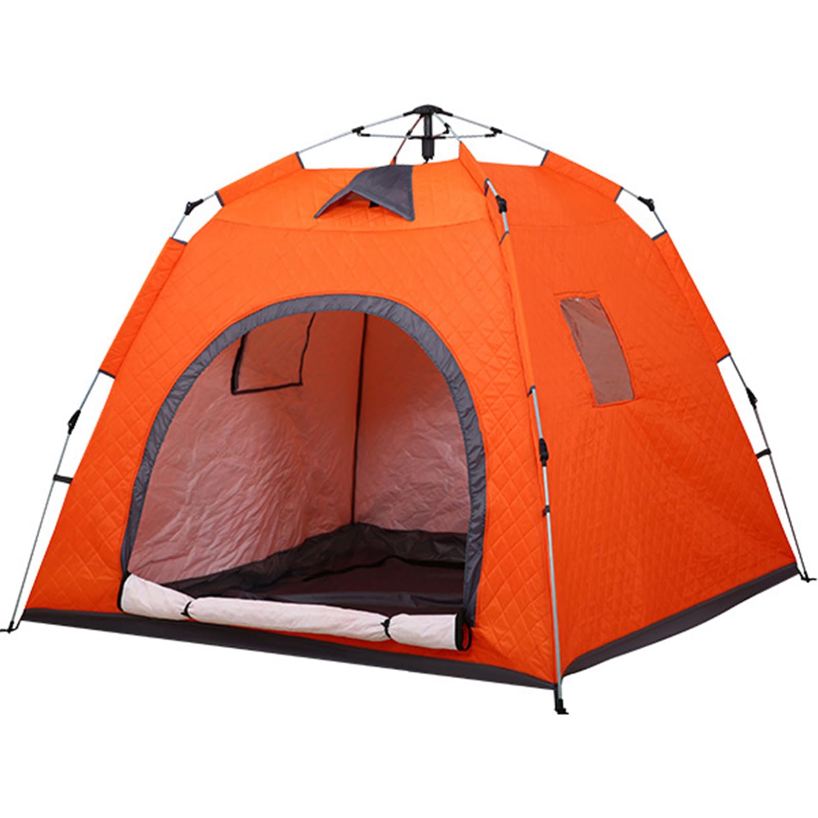 Abri de pêche sur glace portable orange avec sac de transport 210cm