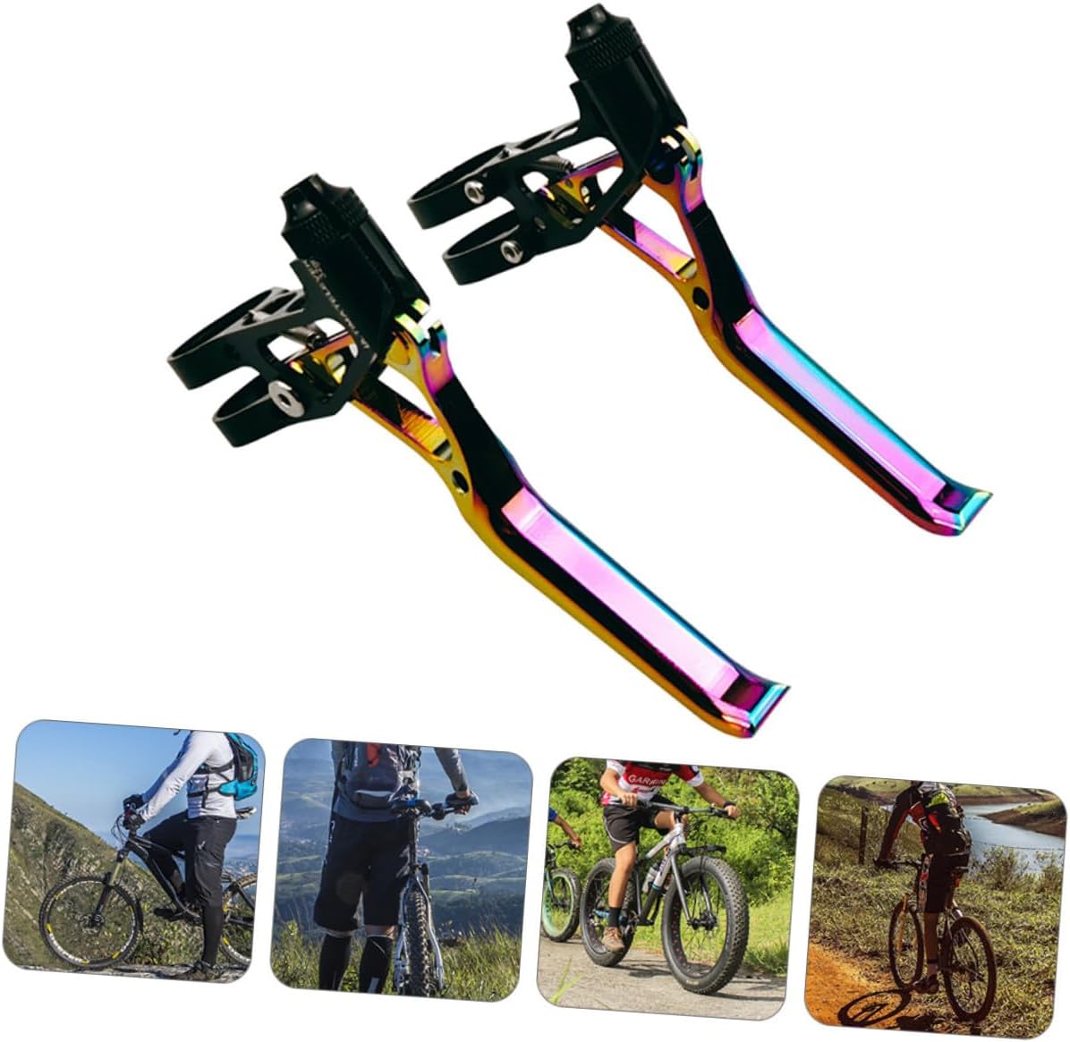 Aluminum Alloy Dual-Pivot Brake Lever Bike Brake Handle Cycling Part Lightweight Hollow Road Mountain Bike Brake Lever for Adult Bicycles