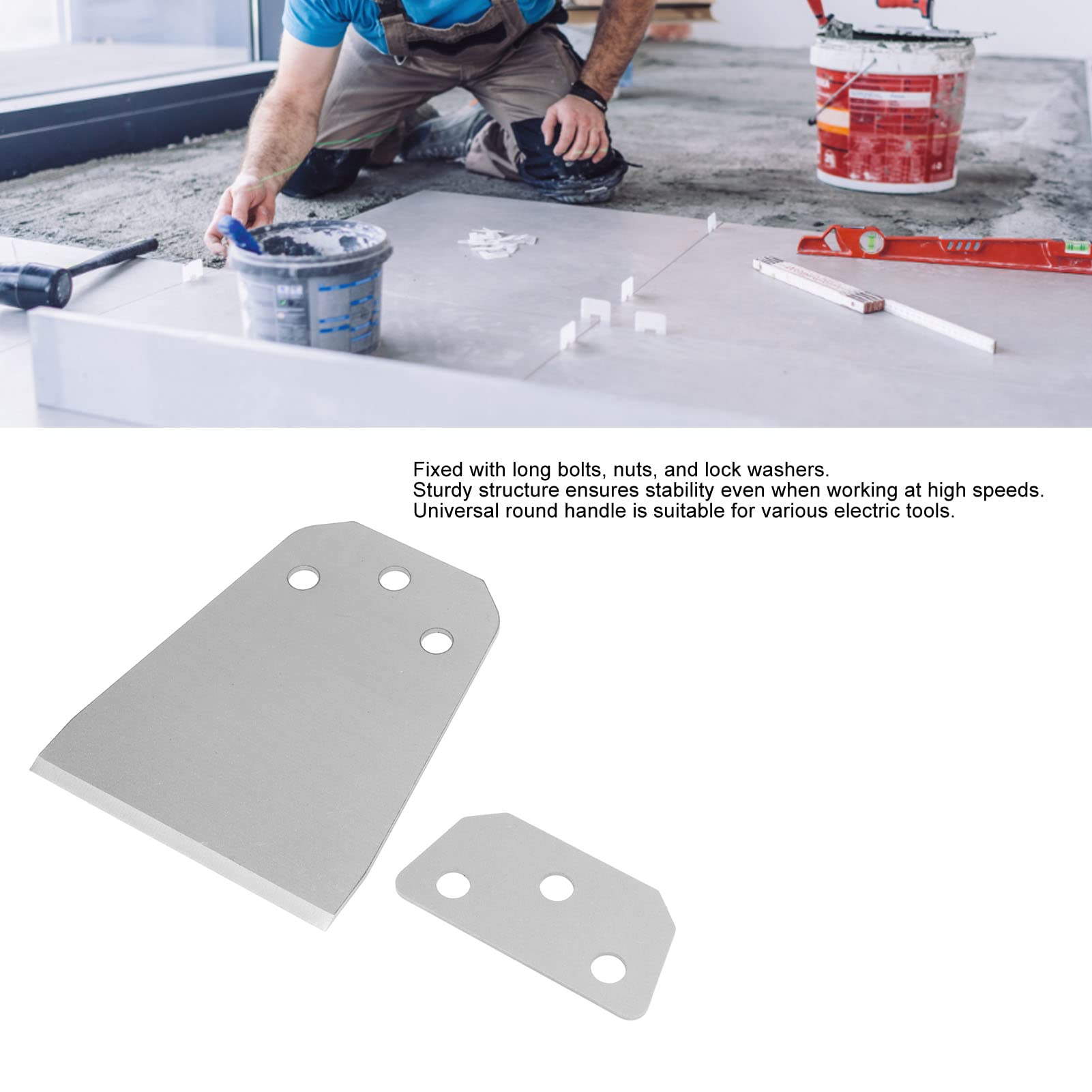 ANKROYU Electric Hammer Floor Scraper, 4in Spring Steel Electric Hammer Scraper Blade, Floor Scraper Chisel, Scaling Chisel, Electric Floor Scraper for Removal