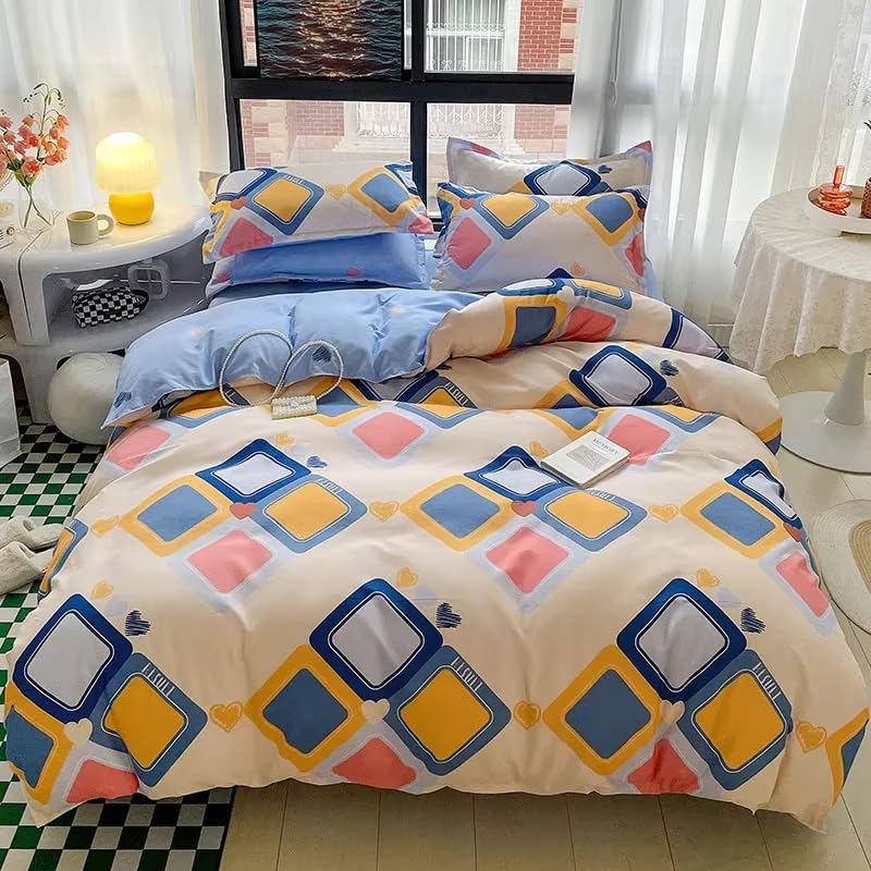 Parure de lit 140x200 jaune anti-plis et douce pour en finir avec le linge terne et rêche