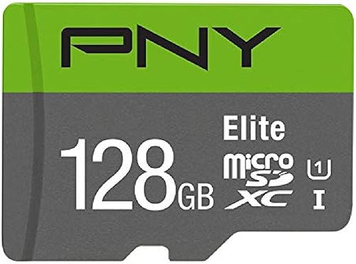 PNY Tarjeta de memoria flash microSDXC Elite Class 10 U1 de 128 GB 100 MBs clase 10 U1 Full HD UHS-I Micro SD