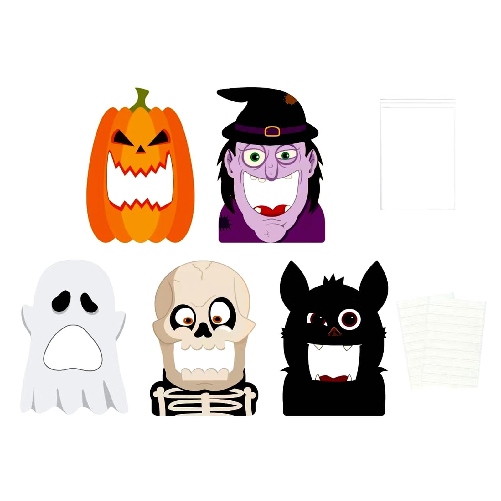 Buxuaaaa Halloween Party Materials Bricklayer Jar Molded Greeting Layouts Flexible As Present Identifiers Otherwise Deck with Necromancer Manifestation Bat Themes Eerie Greeting Card Set