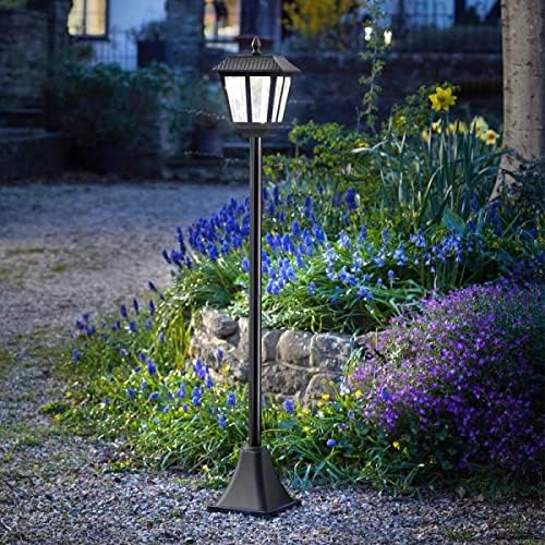 garden mile Garden Mile 1.3 m Victoriaanse Stijl Lamp Post Solar Tuin Verlichting Buitenverlichting Lantaarn Lamp Oprit Pathway Verlichting Traditionele Lantaarn 20 Lumen Outdoor Pad Licht Tall photo 2