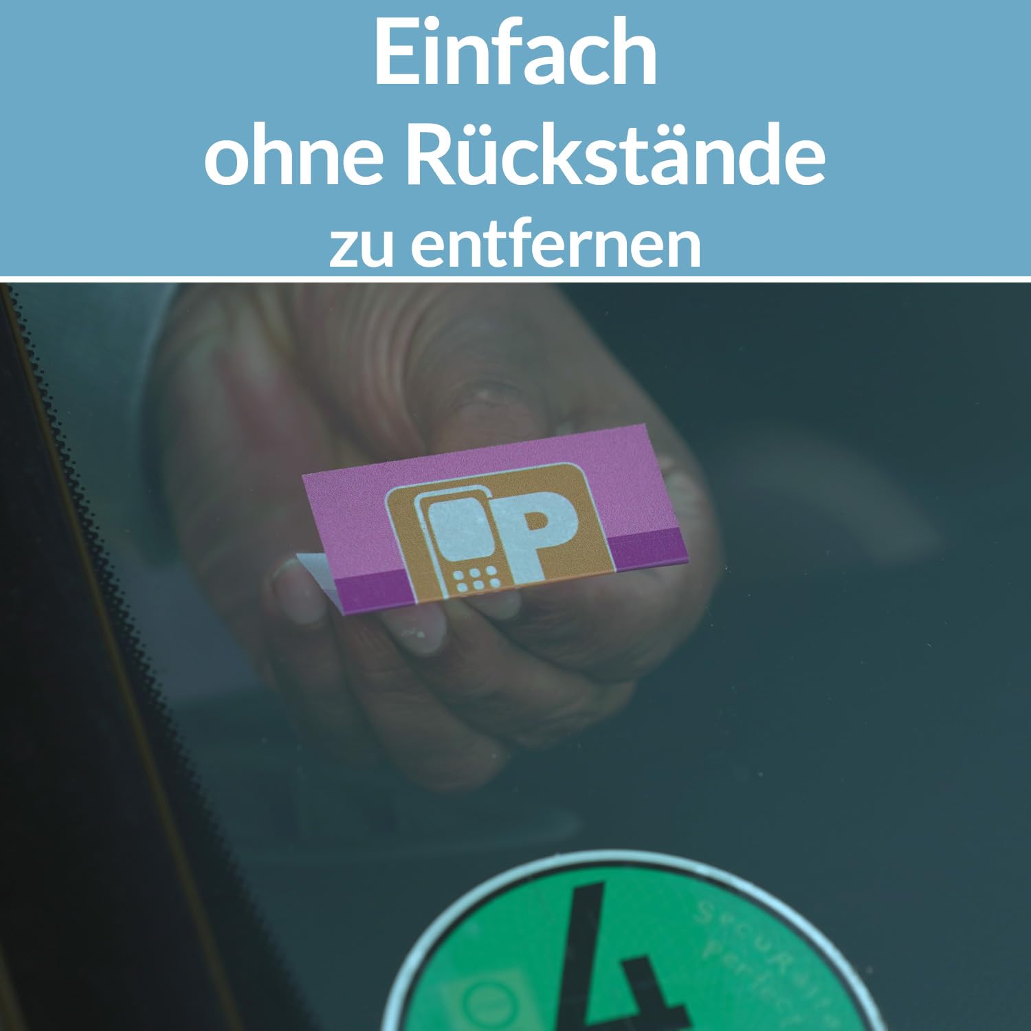 EASYPARK Vignette Parcheggio - 4 Adesivi Per Auto, Rimovibili E Resistente UV - Foto 3