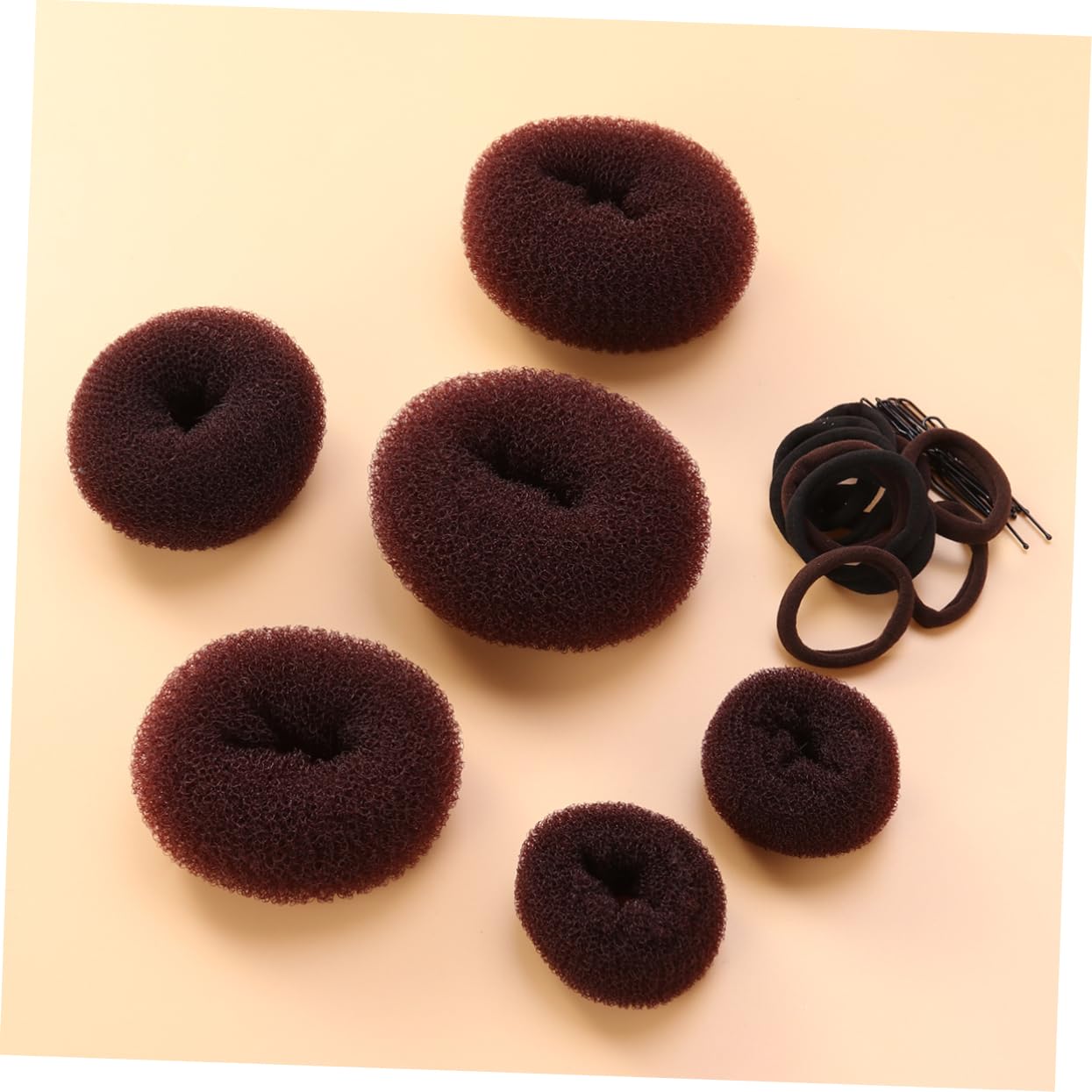 Ipetboom 6pcs Bun Maker Machine Sets for Hair Styling Tools Hair Rings U-shaped Clips