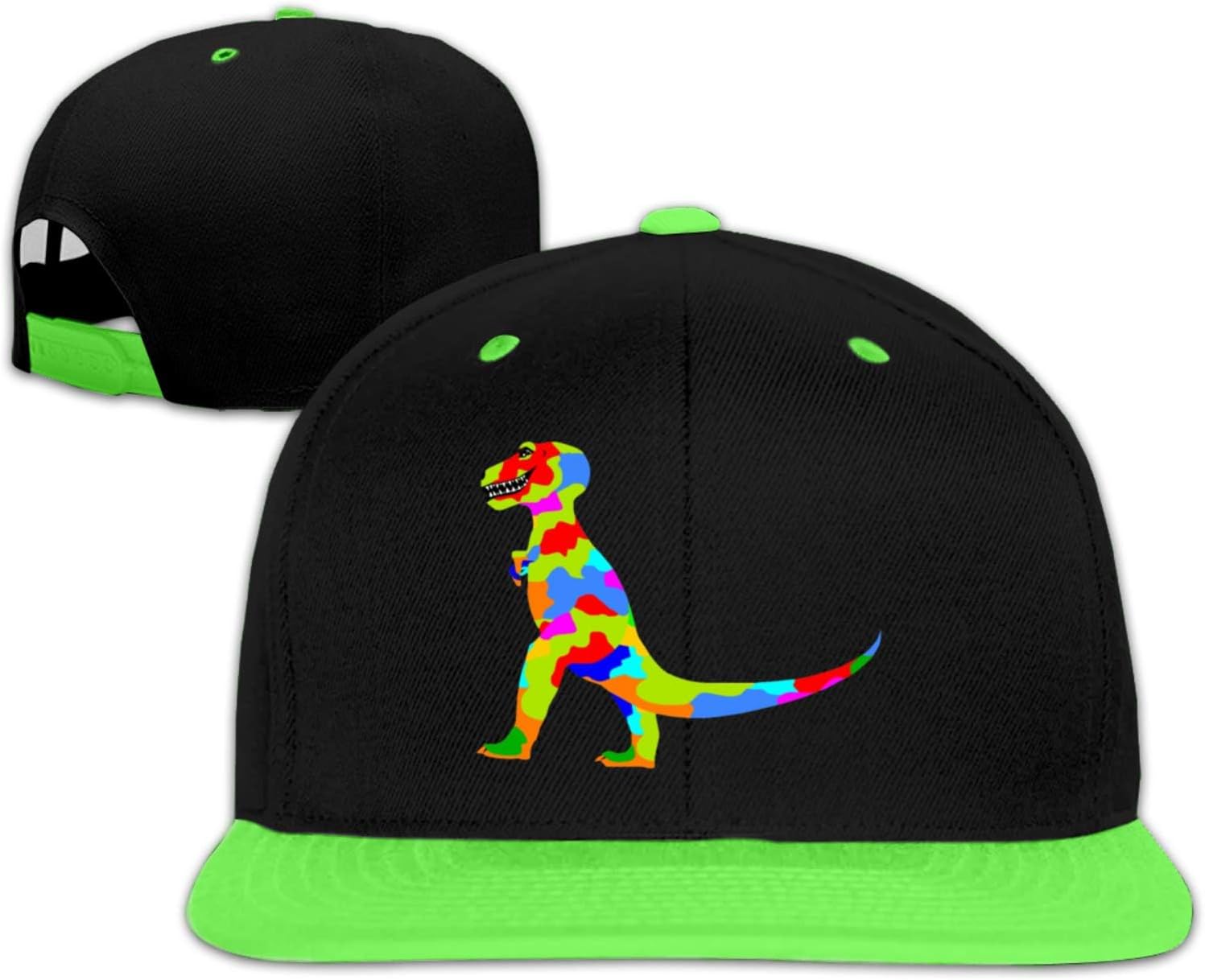 Negi Kids Dinosaur Toddler Baseball Cap, Boys Hats Ages 4-8, Green, Dinosaur Pattern, Casual Trucker Hat