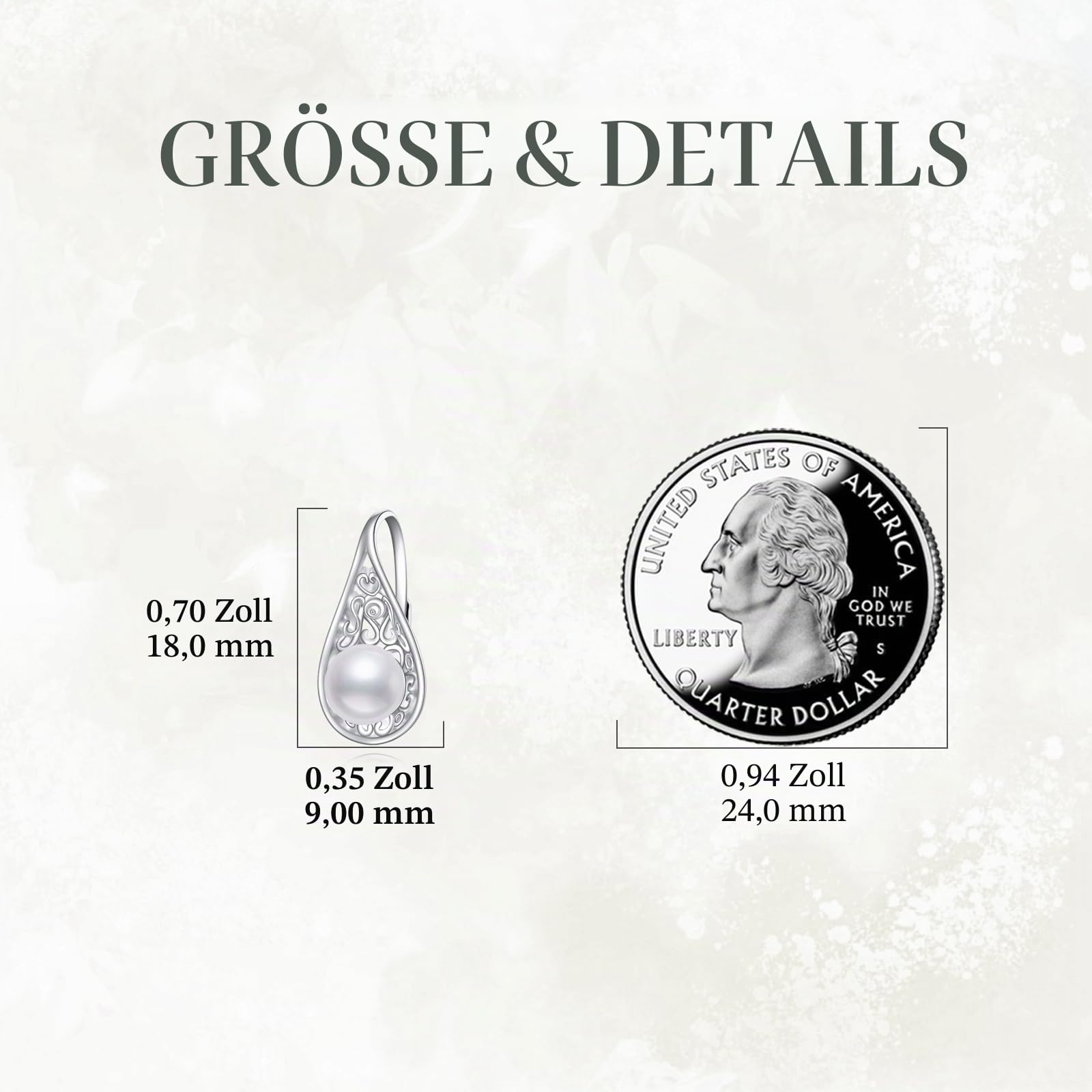 POPLYKE Weiße Perlenohrringe für Frauen Sterling Silber Vintage Filigran Teardrop Dangle Drop Ohrringe Geburtstag Schmuck Geschenke für Sie