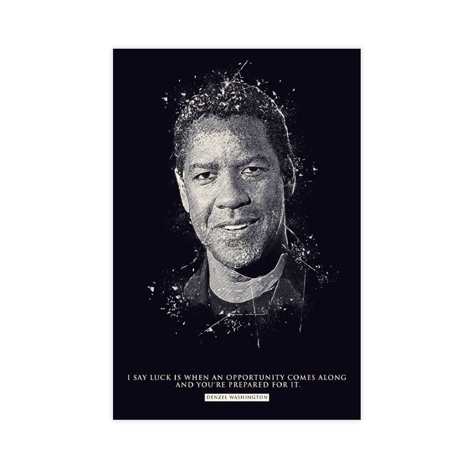 Yingxi Denzel Washington Posters Motivational Inspirational Quote 7 Canvas Wall Art Decor Print Picture Paintings For Living Room Bedroom Decoration Unframe:12×18Inch(30×45Cm)