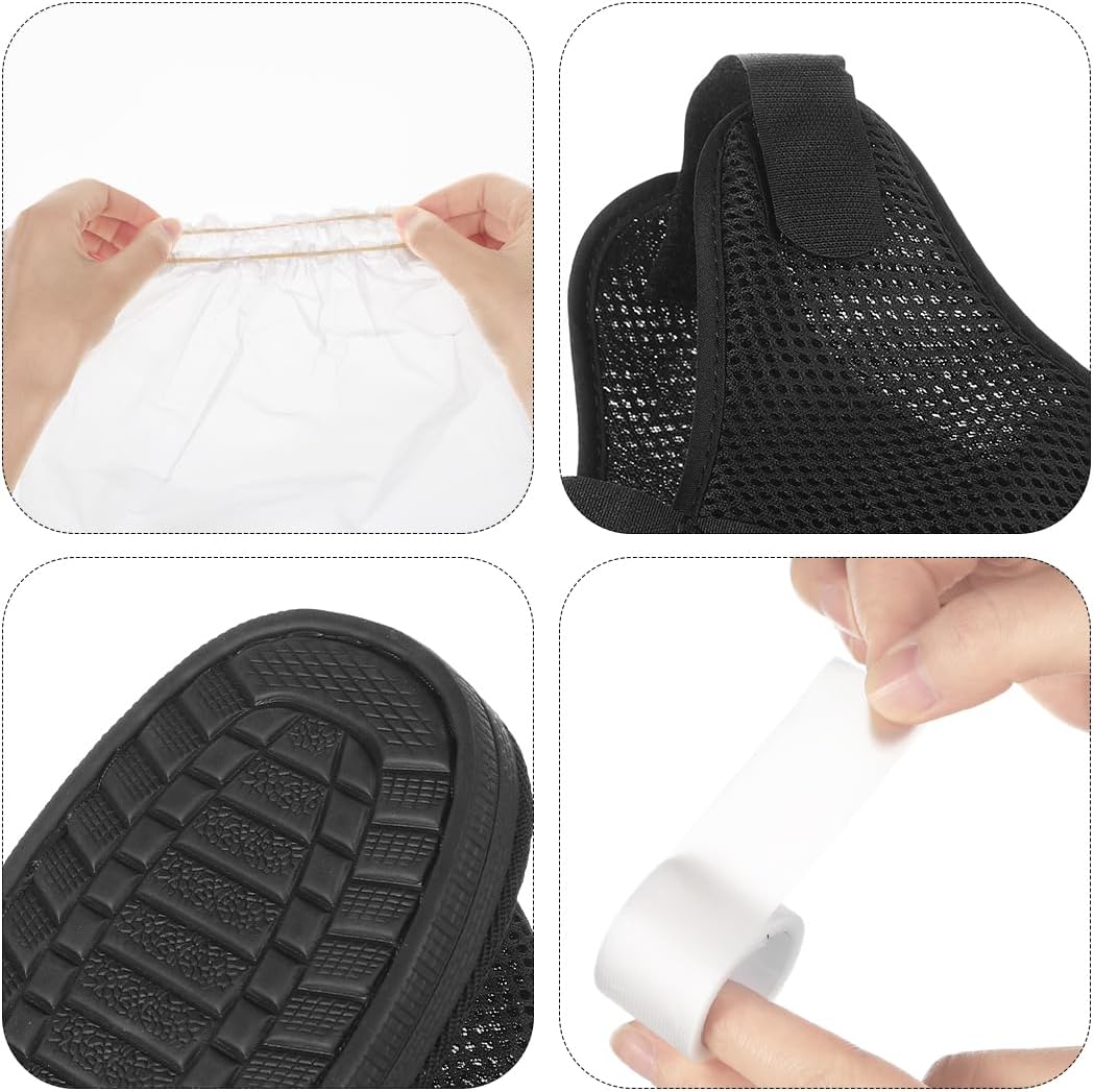 Adjustable Post-op Shoe Fracture Cast Walking Boot Breathable Toe Open Plaster Recovery Shoe Fracture Cast Protective Shoe Support for Foot Injuries, Left Right Foot