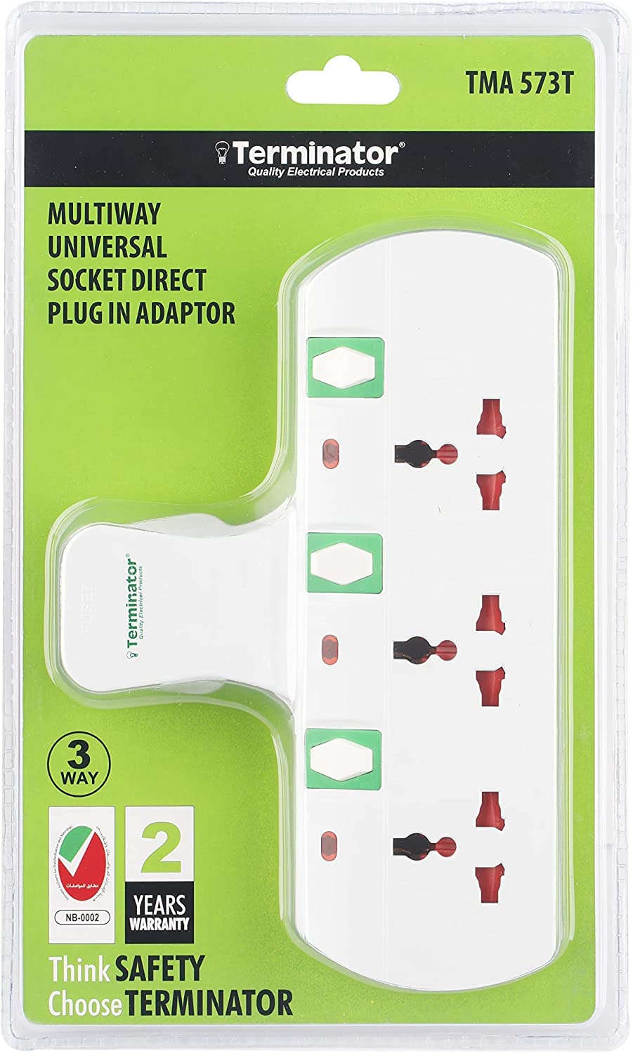 YU WELL TERMINATOR 3 WAY UNIVERSAL Plug Sockets