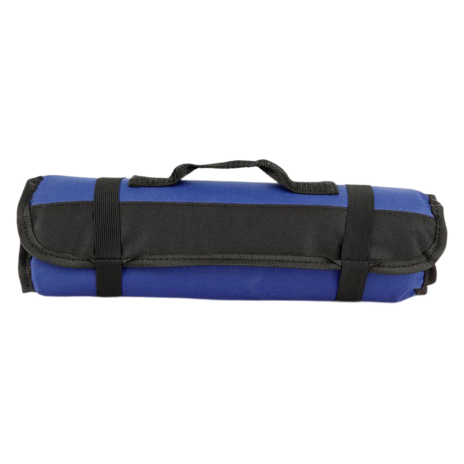 Outdoor Roll up Storage Bag Chef Knife Bag Multipurpose Handbag for Mechanic Blue-image-4