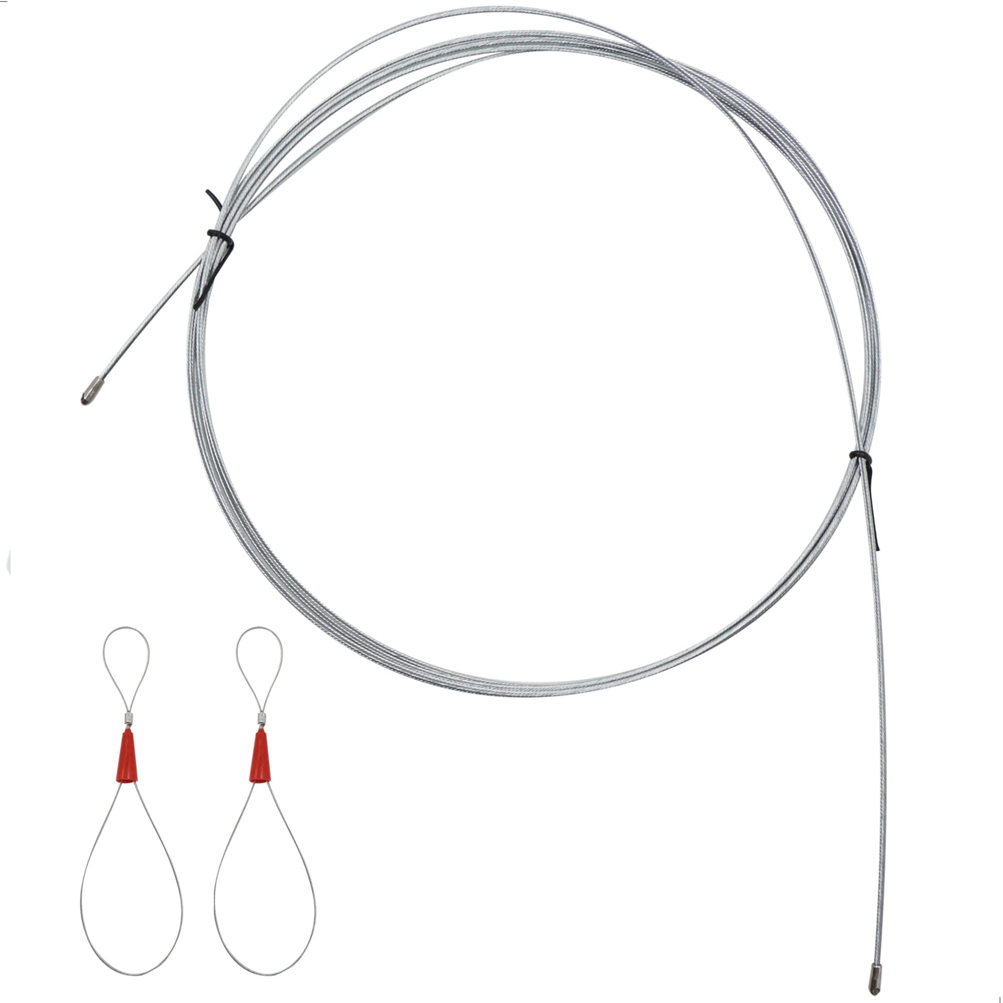 Sonda Tiracavi Passacavi Elettricista - Aid Wire Cable Cavo Threading Dispositivo Kit di Strumenti Per L’Installazione di Cavi, Diametro 3 mm, 5 M, Argento, con Molla di Guida
