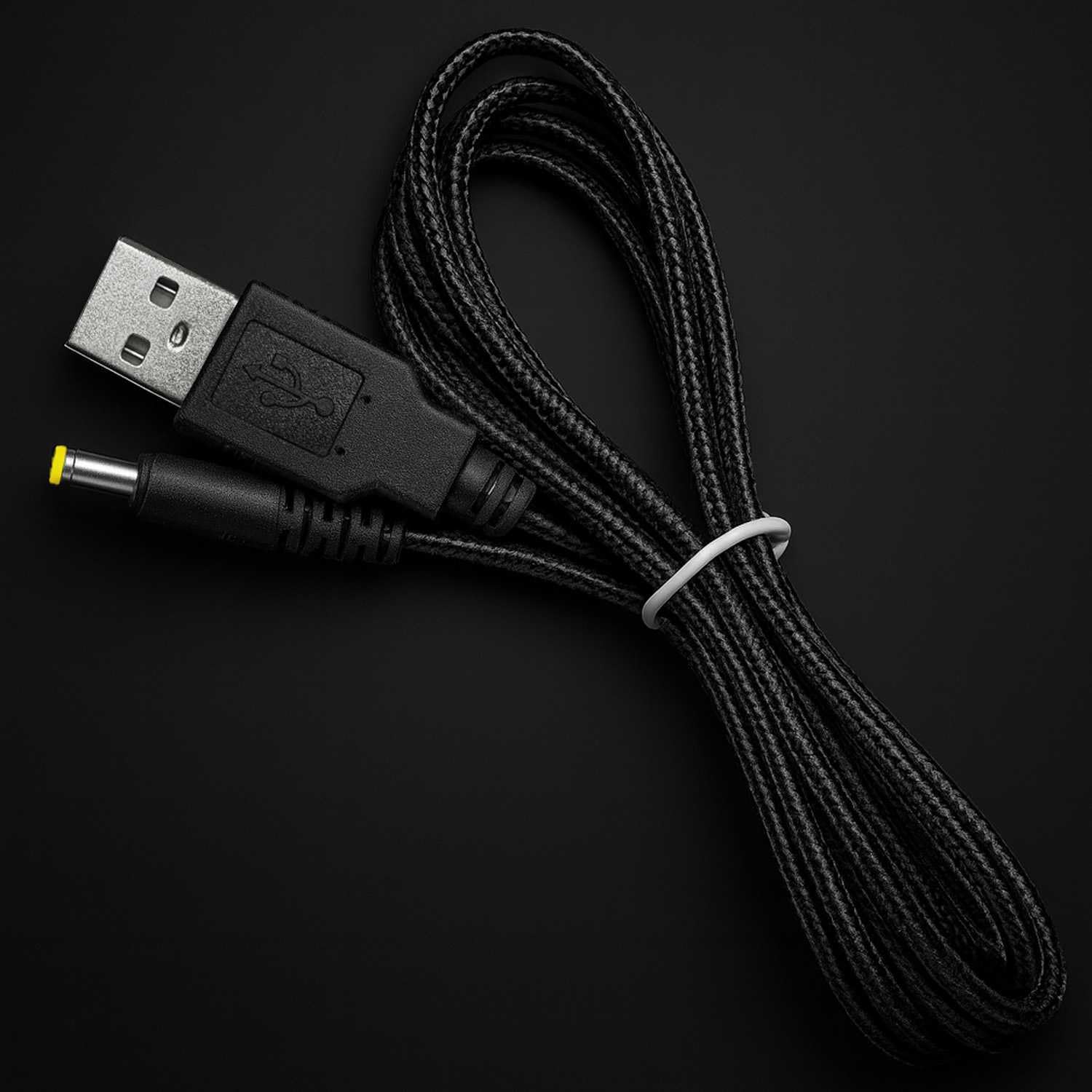 OcioDual Charging Cable USB-DC, USB Power Cable Compatible with PSP 1000, PSP 2000, PSP 3000, Charging Cable Holder, Speakers, Universal Battery Charger, 5V, 2A, USB 2.0, Black, 1.2 m image 3