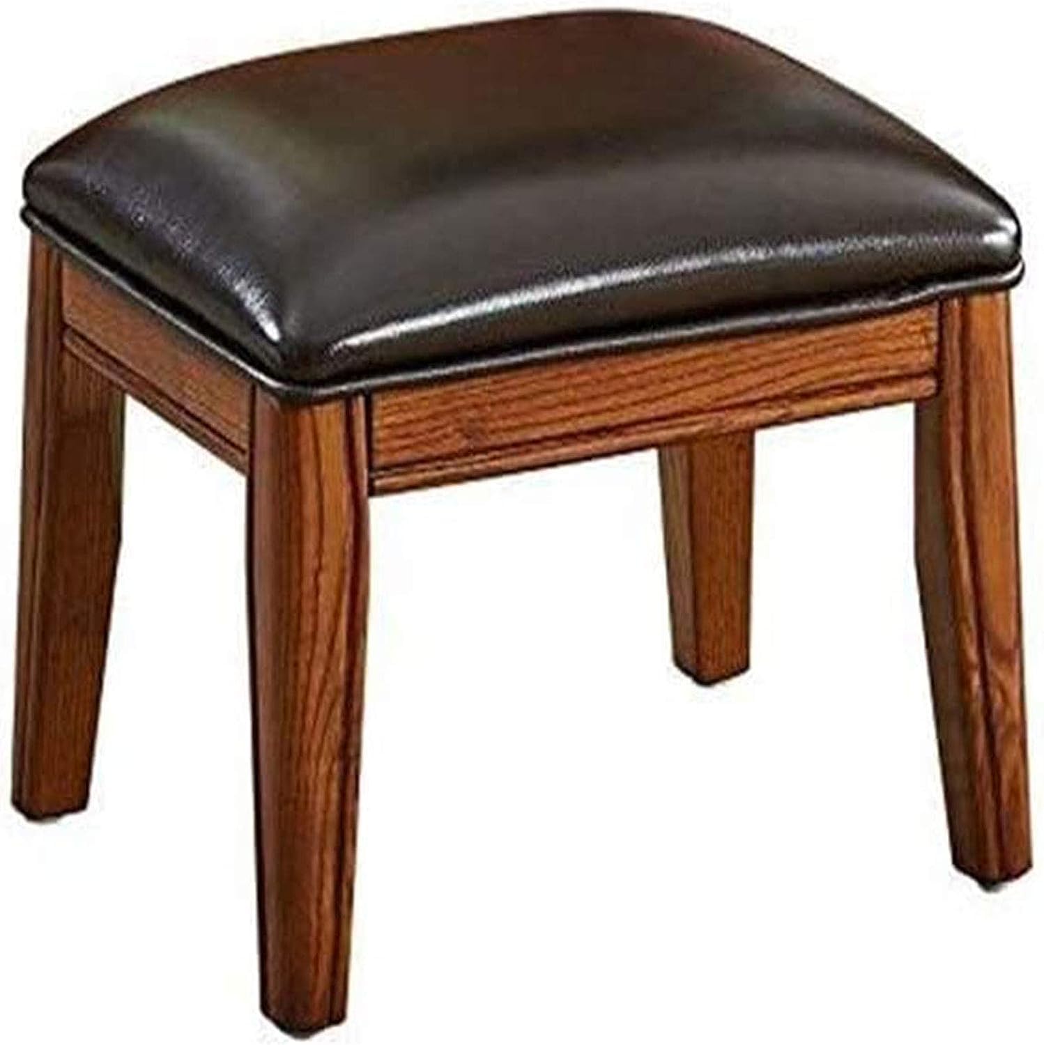 Banc à chaussures en bois massif noble, repose-pieds ottoman au design vintage chic