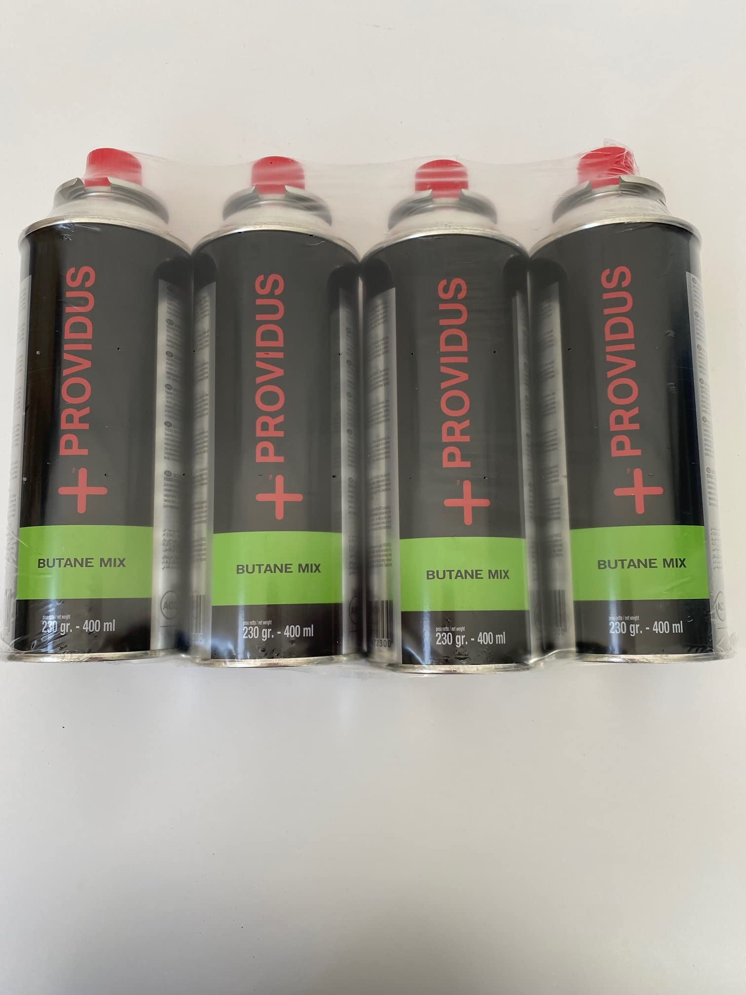 HOMELY RICARICA Cartuccia/Bombola/Bomboletta 4 pezzi gas Butano 230g - 400 ML 100% BUTANE PROVIDUS Camping