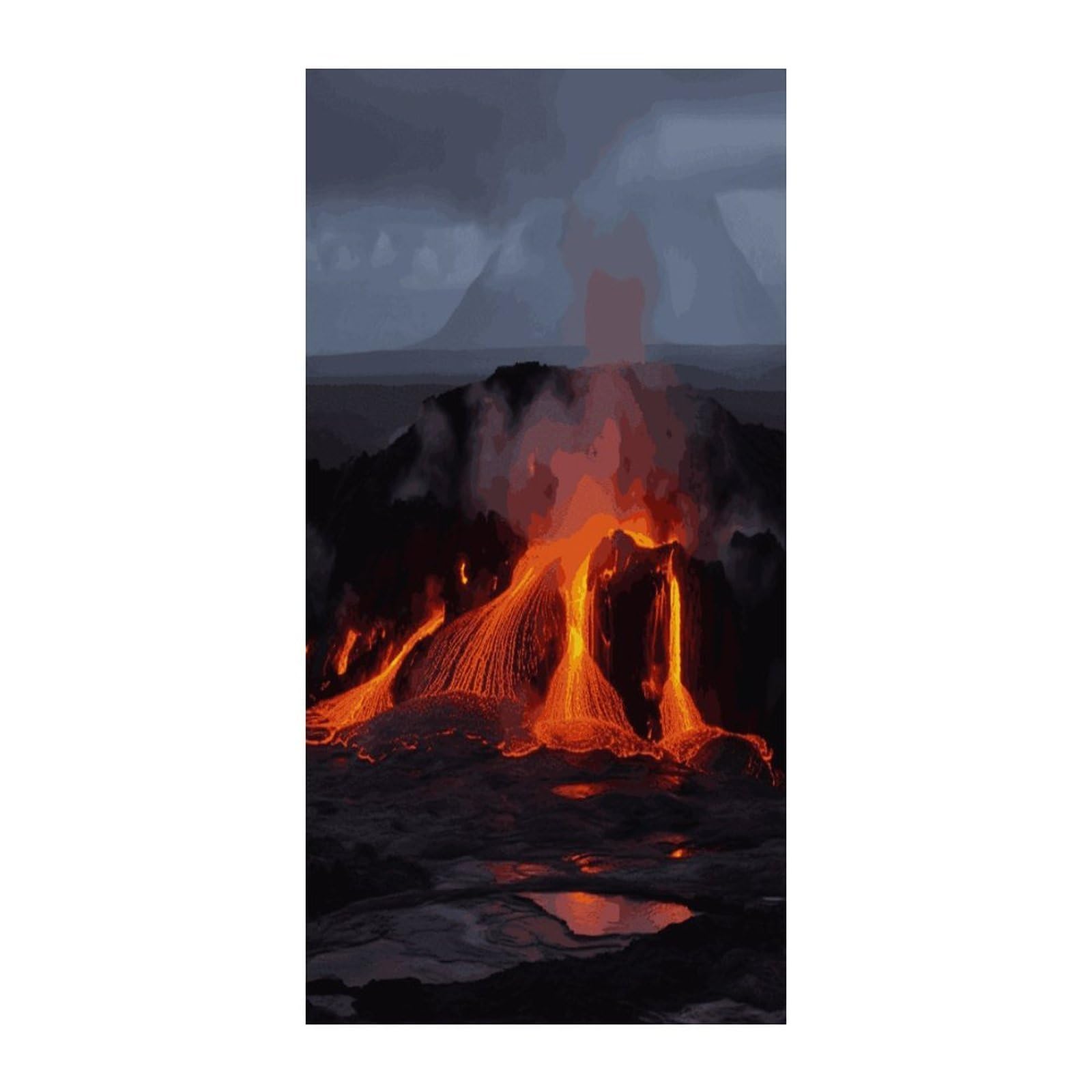 Fekiloot Style Kilauea Volcano Door Curtain Room Divider Curtains