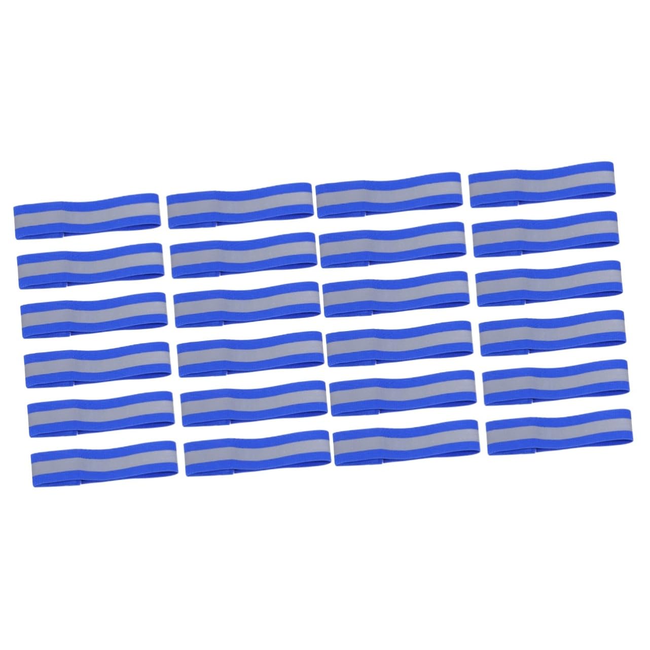 INOOMP 24piezas Brazaletes Reflectantes De Seguridad para Correr y Ciclismo Luminiscentes para Actividades Nocturnas para Jogging y Senderismo Azul