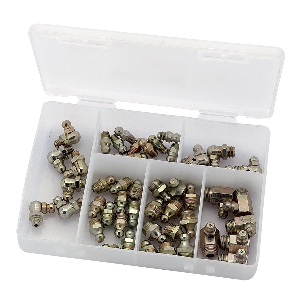 Draper 43961 50 Assorted BSPT Grease Nipples , Blue