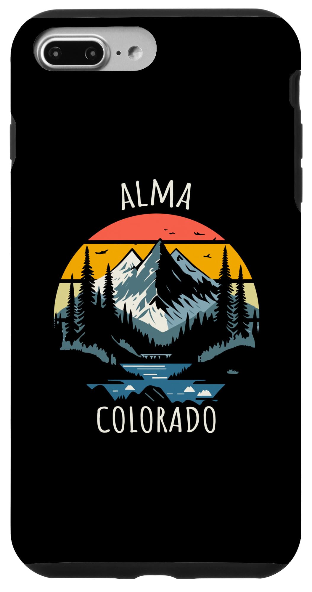 iPhone 7 Plus/8 Plus Alma Colorado USA Retro Style Mountain Design Case