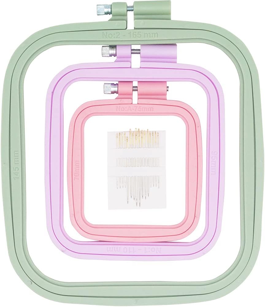 5er Set Stickrahmen Aus Kunststoff - 5 Farben & Größen Für Einsteiger & Profis