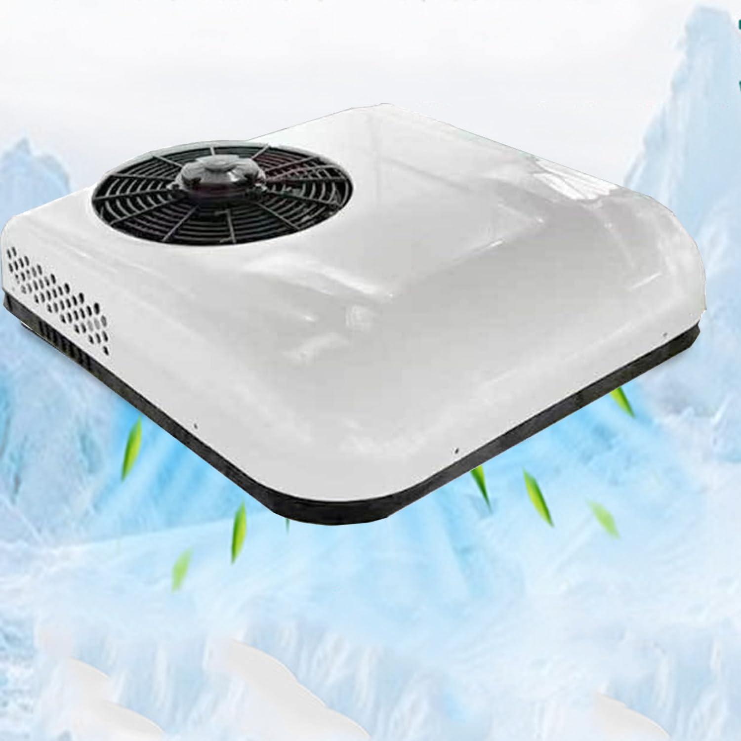 Scumlovy 12V DC Rooftop Air Conditioner for RVs, Campers, Motorhomes, Trucks, and Vans - Ultra-Thin Design with Dual Inverter Technology, Cooling Only