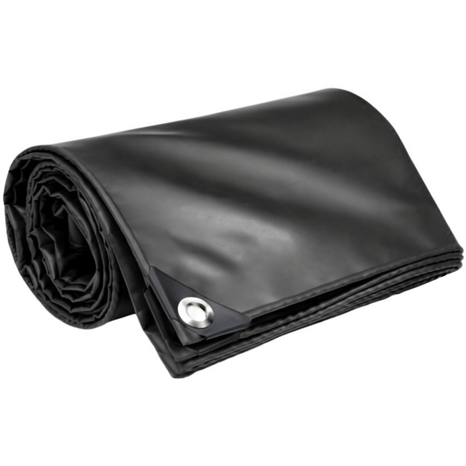 Waterproof Tarpaulin Heavy Duty Canvas Tarp Sheet 1.2x1.8m/1.5x2m/2x3m/3x4m Black Plant Cover Tarps(2x2m(6.5ftx6.5ft))