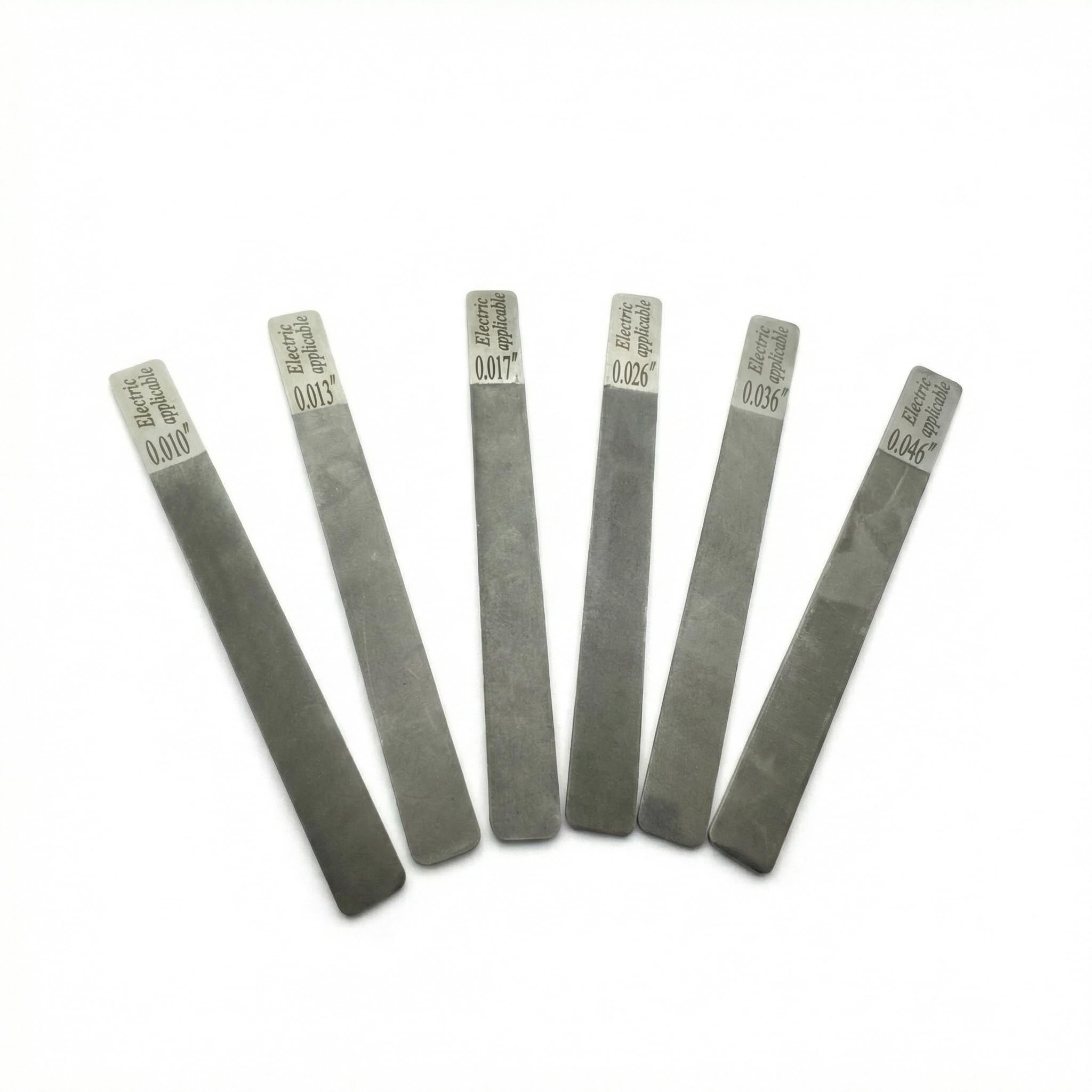 Lot de 6 limes à écrou de guitare en acier inoxydable pour frettes et cornichons - Outils de réparation pour guitare, basse, ukulélé (électrique 10-46)