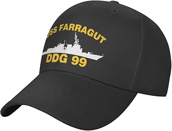 USS Farragut DDG 99 Baseball Cap for Men Women Dad Hat Adjustable Trucker Hat Sports Hat Black