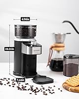 Vista 8 de SHARDOR Electric Burr Coffee Bean Grinder for Home Use, 40 Grind Settings with 50-Second Adjustable Timer, One-Touch Espresso Grinder, Black