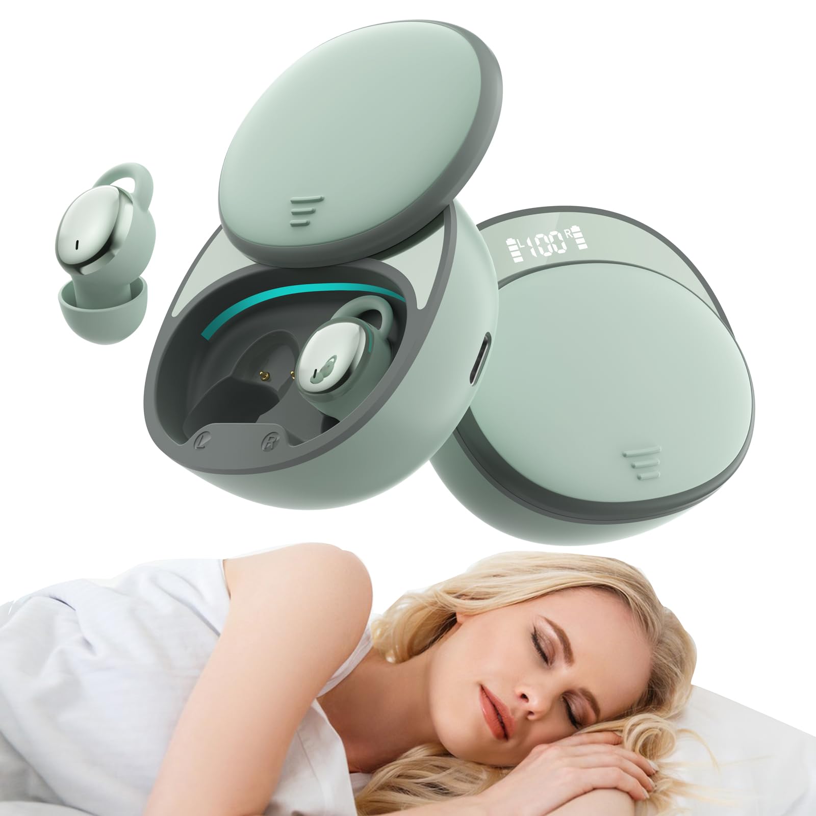 Sleep In Ear Small Headphones Mini Invisible Sleep Earbuds for Small Ear  Canals Bluetooth Earphones for Sleeping Wireless Ear Buds Noise Cancelling 