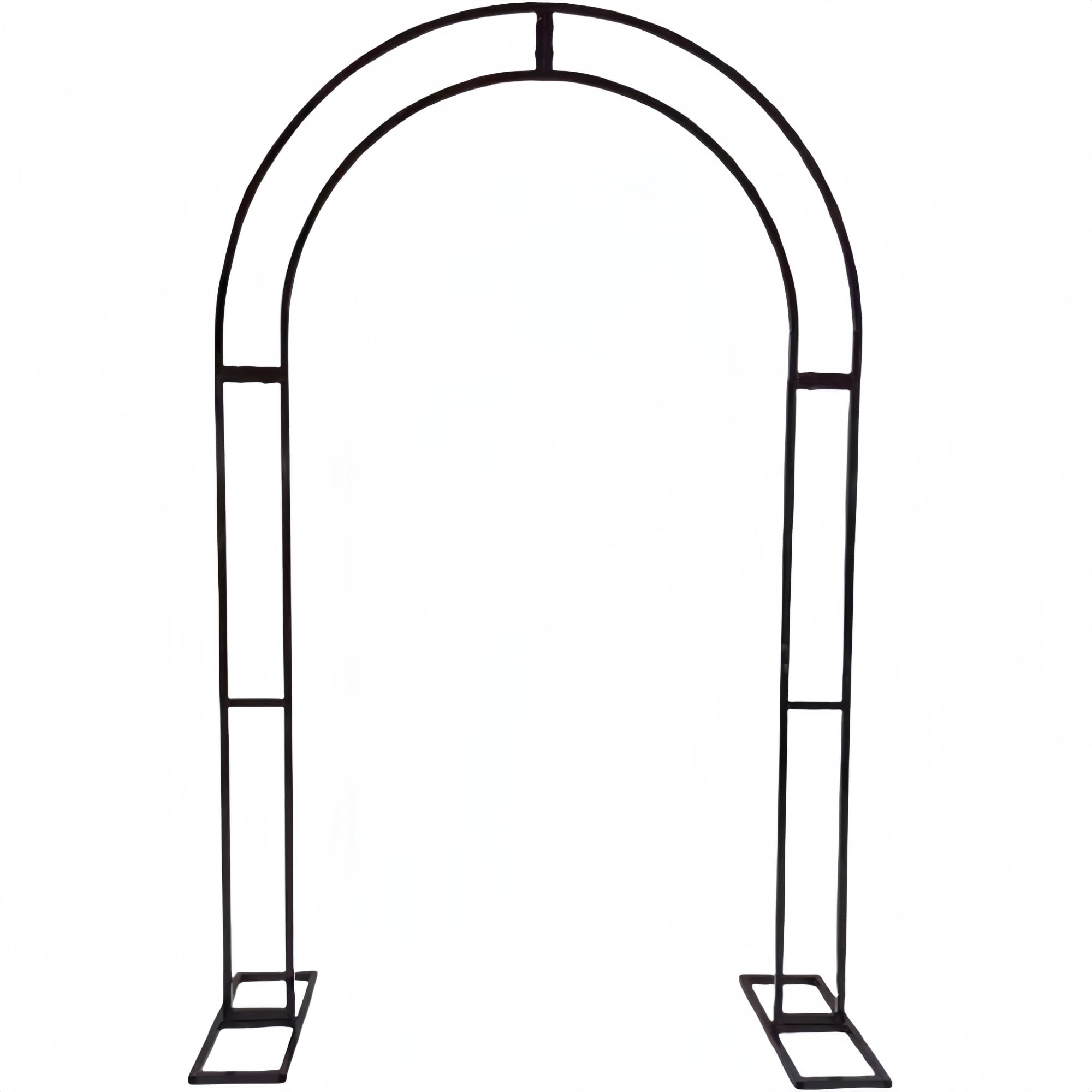 Arco de jardín de metal negro 0,8x1,8 m para plantas trepadoras