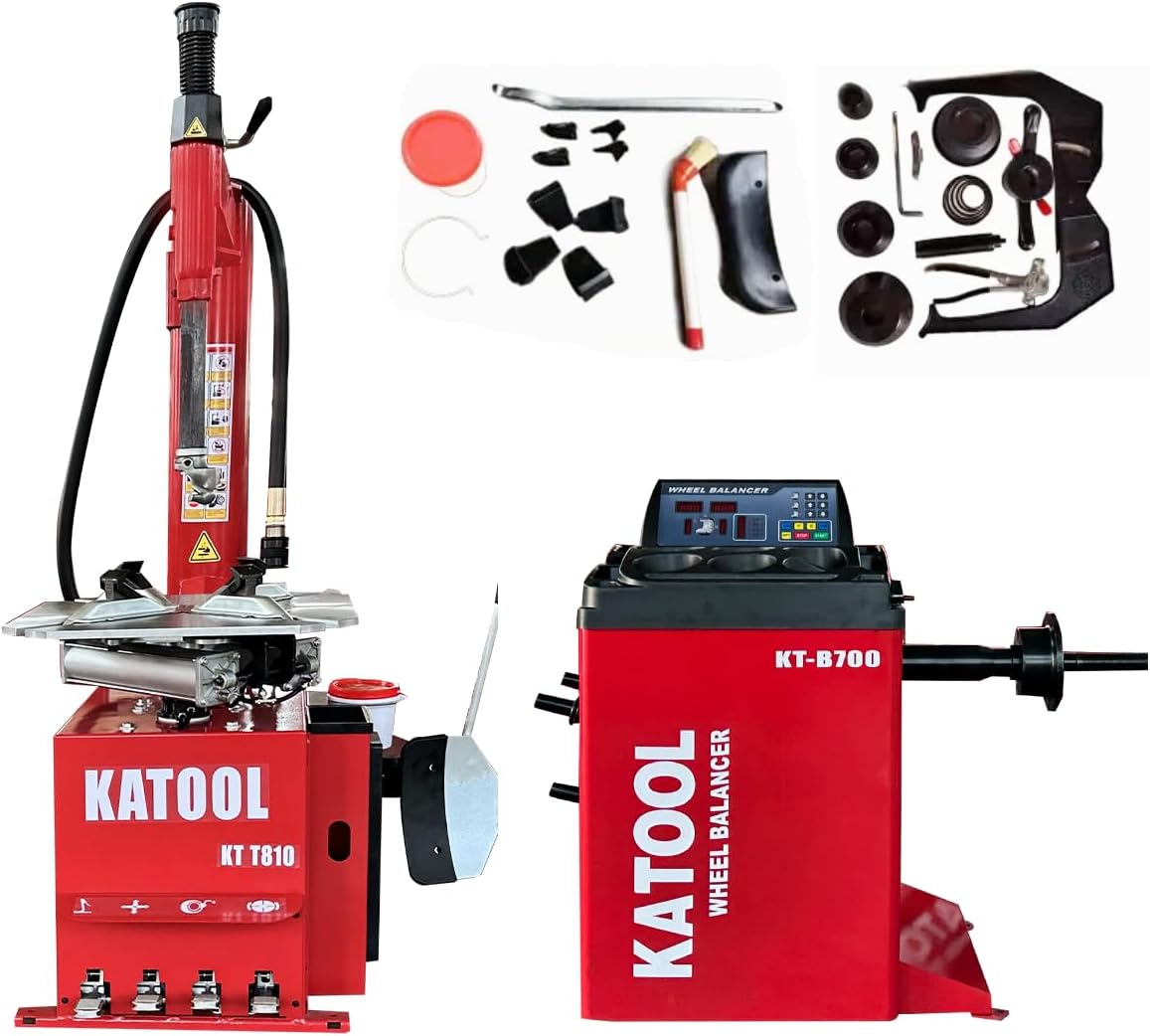 KATOOL Tire Changer Wheel Balancer Combo 2.0HP 110V tire auto Repair Machine kit KT-T810&KT-B700 Motorcycle tire Changer