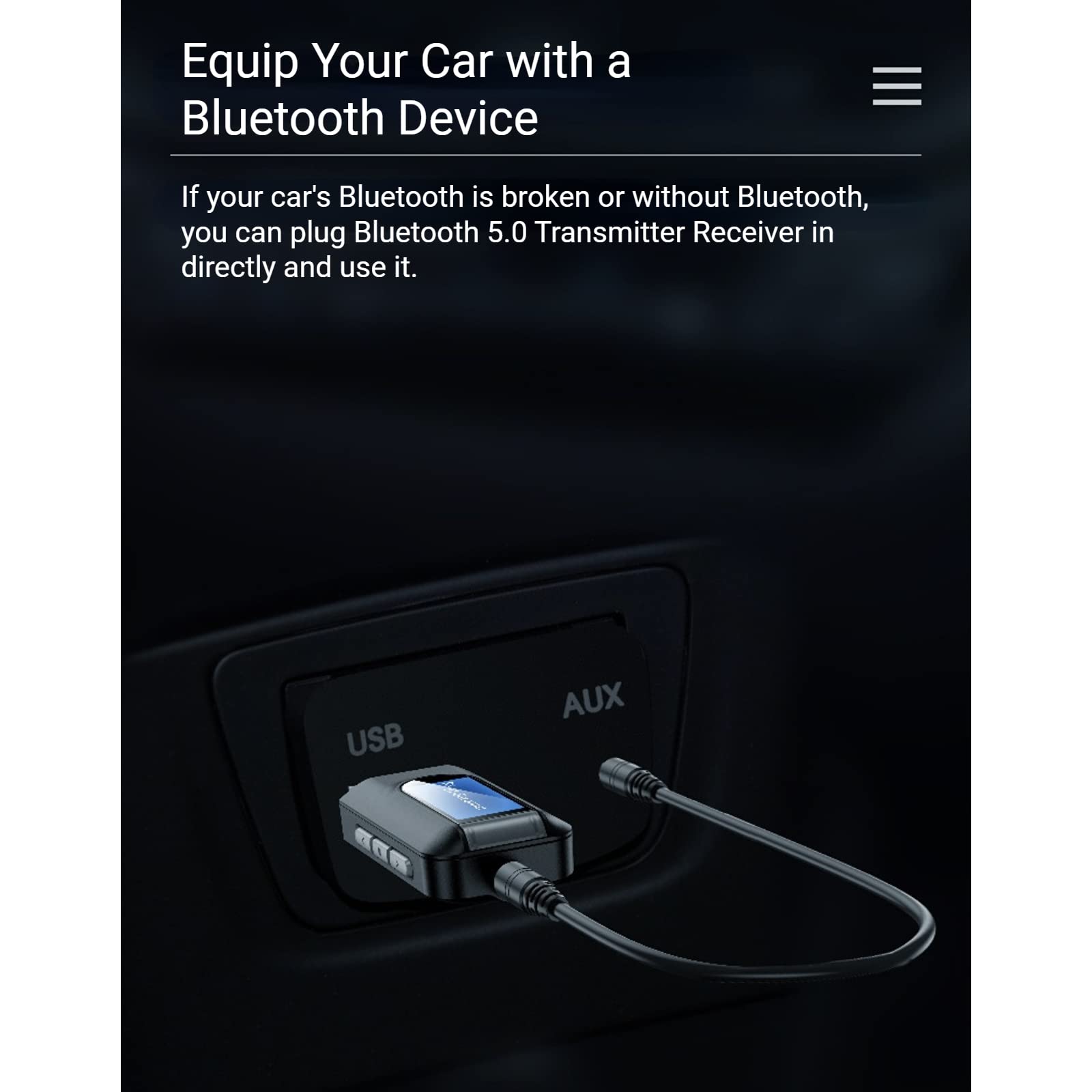 ZIOCOM Transmisor Receptor Bluetooth 5.0, Adaptador De Audio