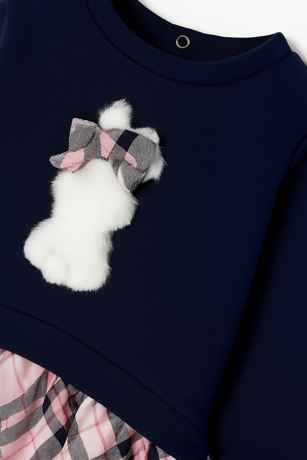 Mayoral Vestito Elegante Bambina 6-24 Mesi Rosso con Fiocco e Gonna Scozzese, Maniche Corte e Tessuto Strutturato per Cerimonie e Feste Invernali