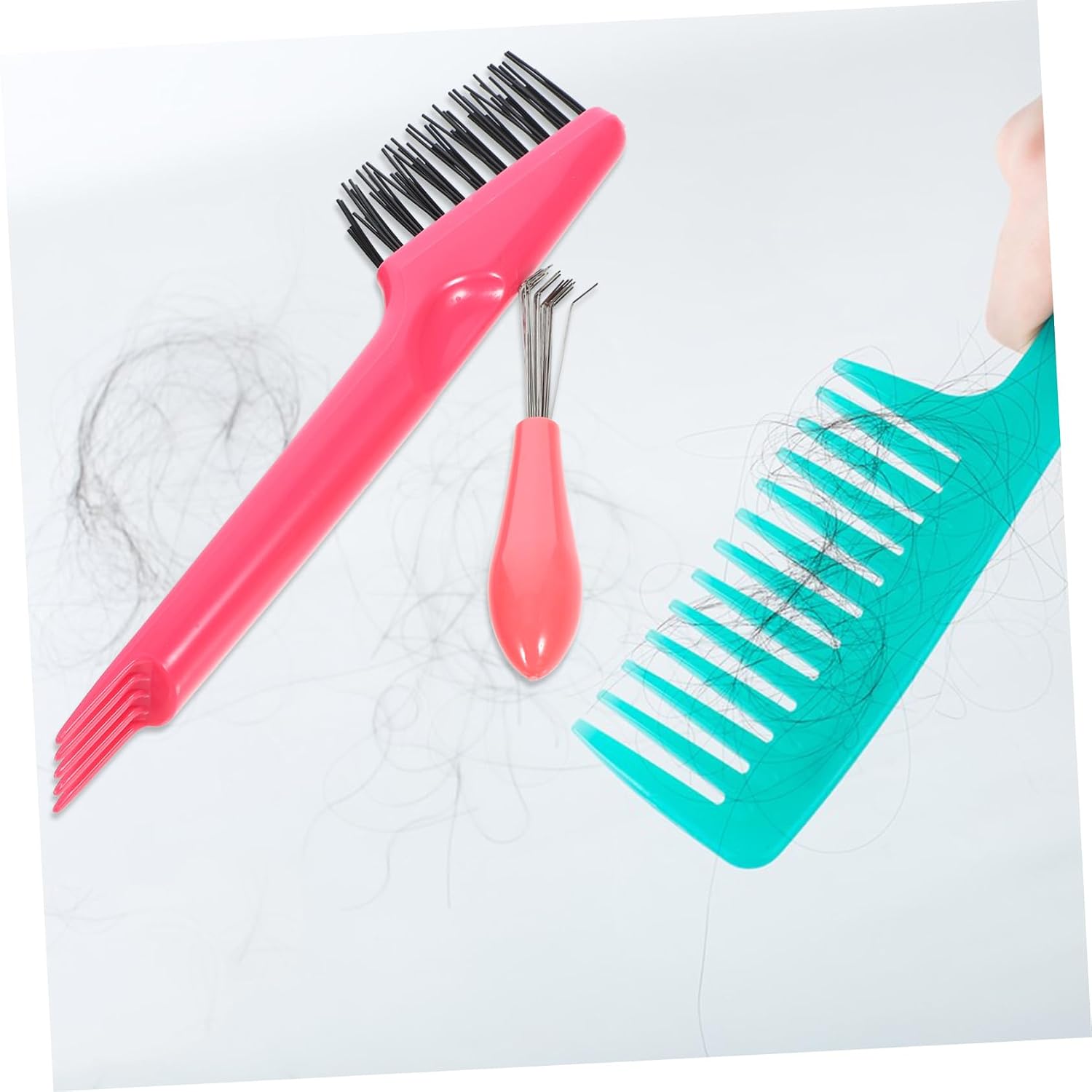 1 Set Hair Brush Cleaner Tool Set Ergonomic Comb Cleaning Brush for Salon Home Use Hair Remover for Easy Cleaning of Hairbrushes Material Comfortable to Clean