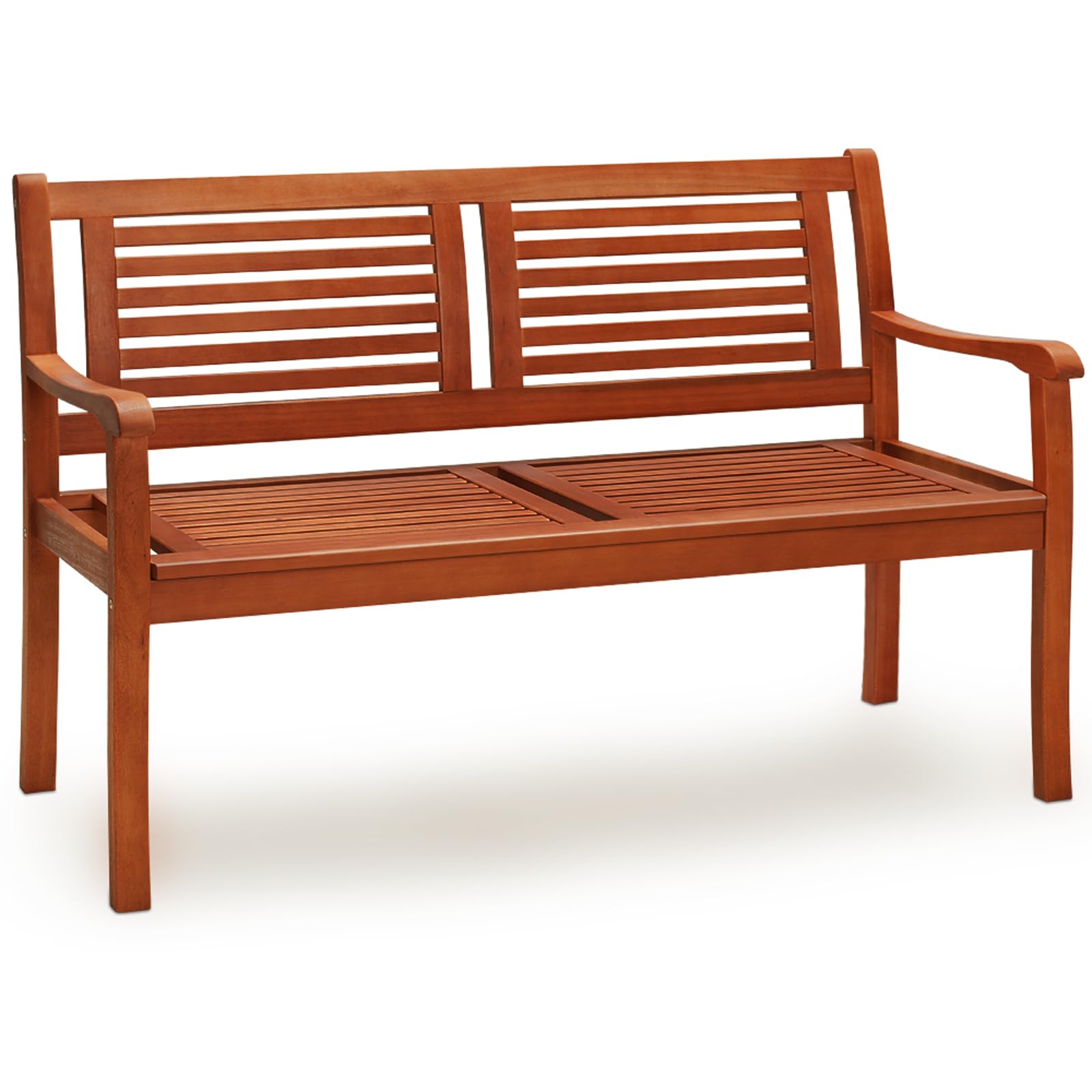 Casaria Banc de Jardin en Bois Eucalyptus Pré-huilé 2 Places pour Balcon, Terrasse et Extérieur