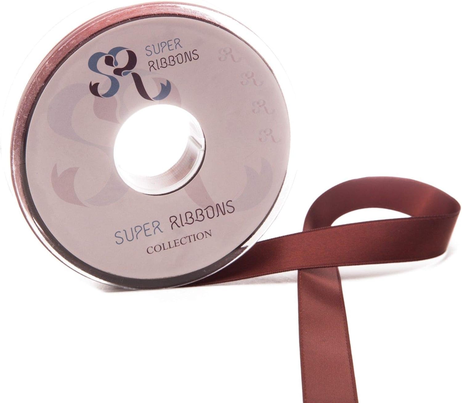 SR SUPER RIBBONS®™- Full Reel 38mm Double Faced Satin Ribbon, 20 Metres on Reel - Cappuccino, 38mm x 20m - Image 3
