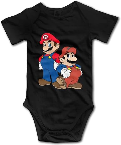 Amazon.com: Funny el Super Mario Bros bebé Onesie Kids Bodysuits, 24 meses,  Negro : Ropa, Zapatos y Joyería
