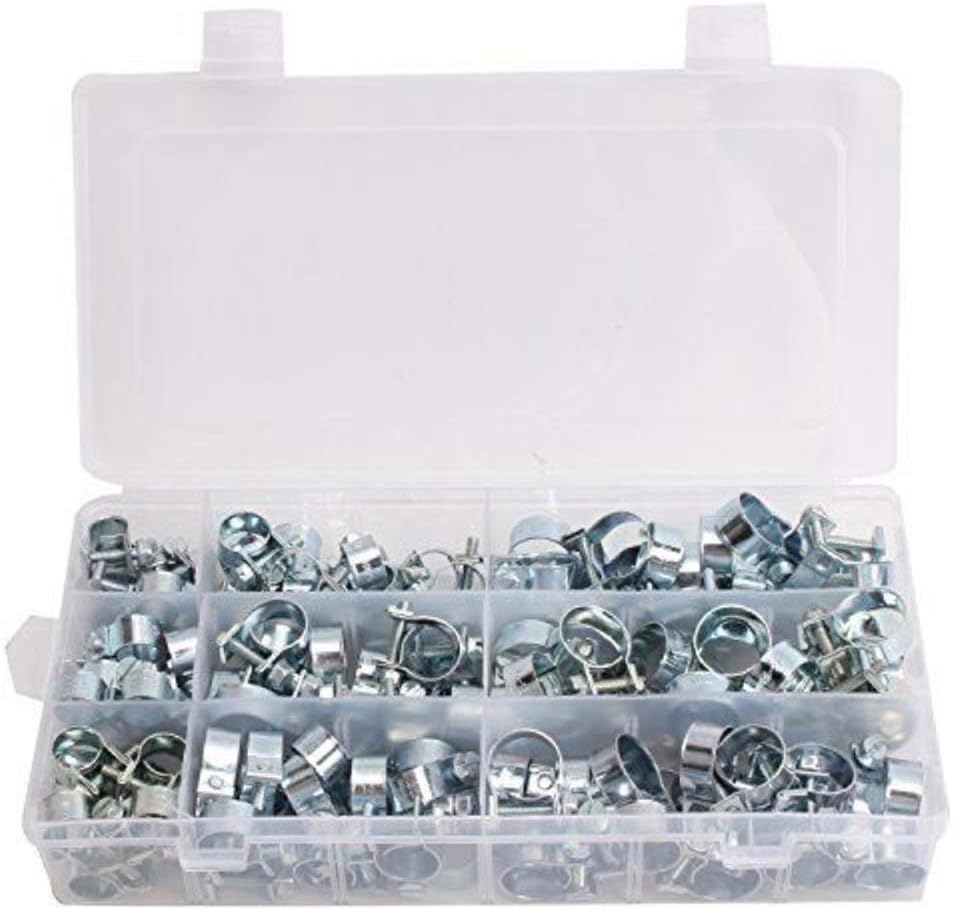 Hose Clamp 135 Pack Stainless Steel Assortment Adjustable Range Hose Clamp for Plumbing Automotive and Mechanical Application