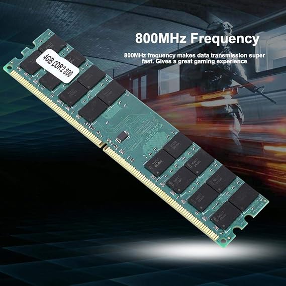 DDR2 Memory Module, 4GB Large Capacity 800MHz Fast Data DDR2 240 Pin DDR2, High Anti Interference and Anti Static Properties for Default