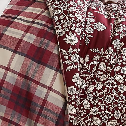 Southshore Fine Living, Inc. 5-Piece Reversible Christmas Comforter Set California King/King, Christmas Bedding King, Plaid Comforter, 2 Throw Pillows, 2 Shams, Holiday Bedding - Christmas Carol by Southshore Fine Living, Inc. - Image 7