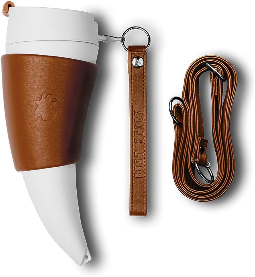 GOAT STORY Mug (Brown_real leather, 16 oz.)