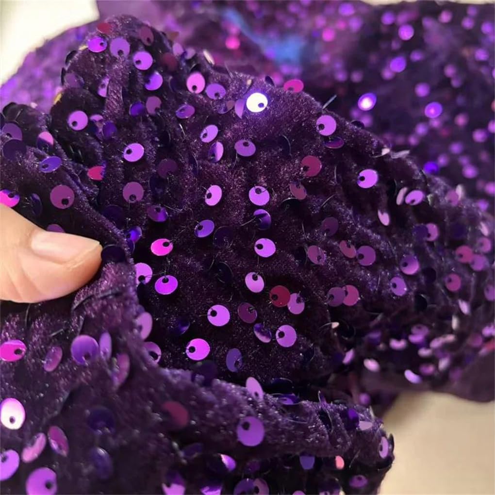 Tissu à paillettes velours extensible pour vos robes de soirée