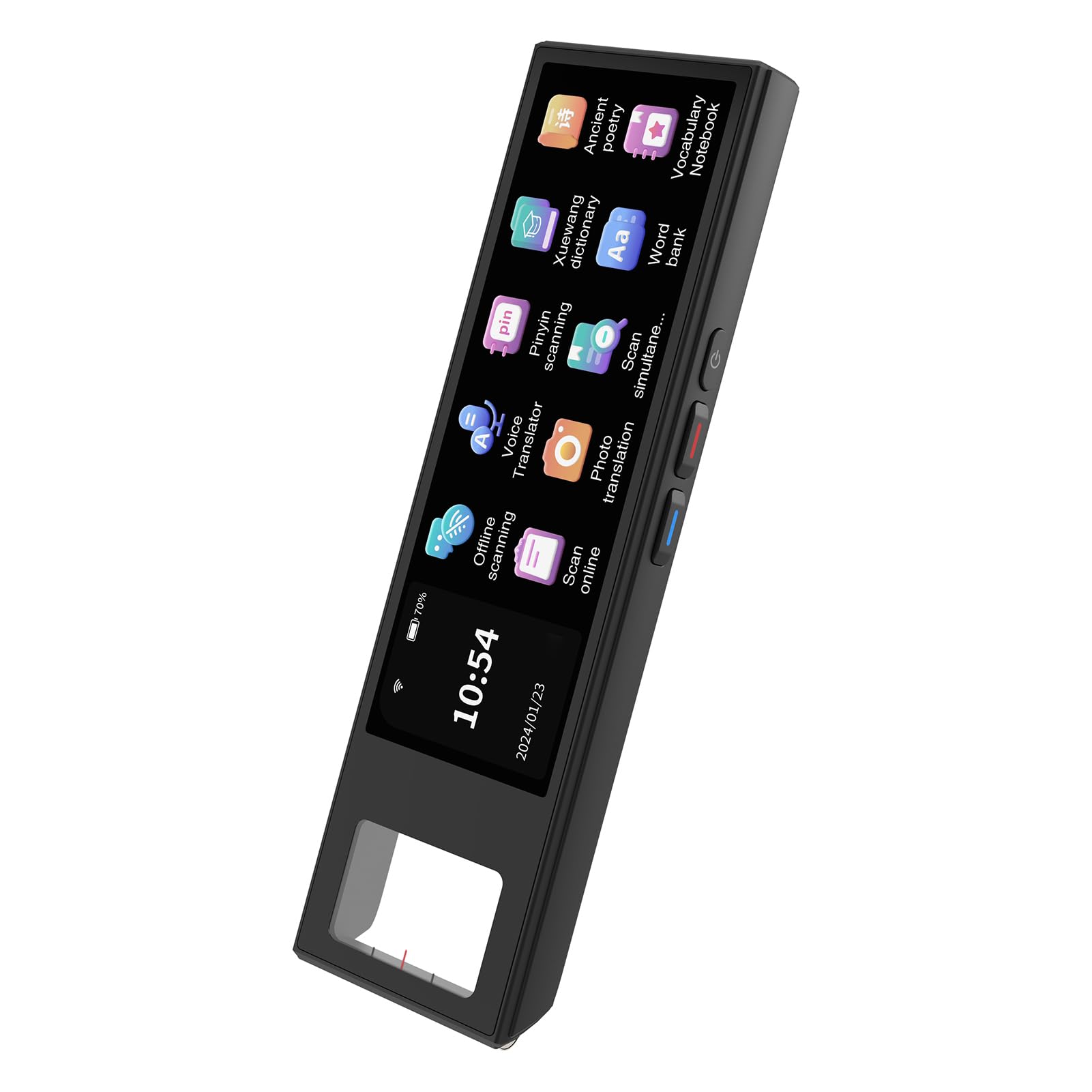 Scansione penna di traduzione per 142 lingue con scanner OCR touchscreen da 5 pollici, sintesi vocale e dizionario elettronico, 10 lingue offline per studenti, dislessia, viaggi e