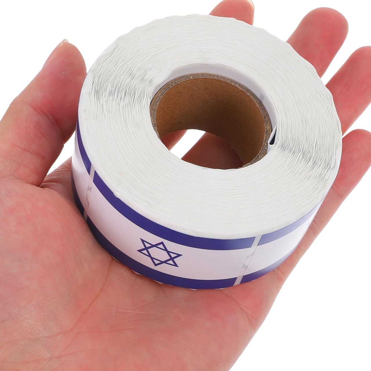 Autocollants Drapeau Israël (Rouleau) - Étanches, Sans Résidu, Pour Scrapbooking, Bouteilles, Ordinateurs