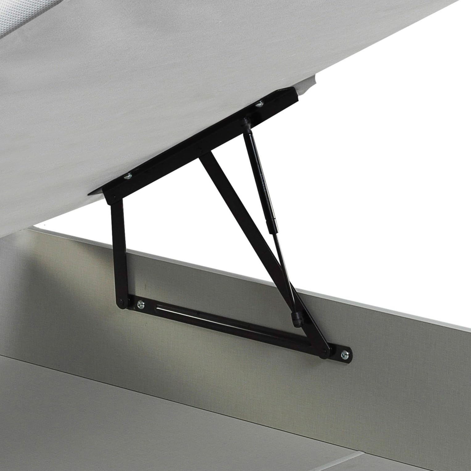 PIKOLIN Canapé Abatible de Madera con Gran Capacidad | Montaje y Retirada Usado Incluido | Esquinas Delanteras Redondeadas | 150x190 | Color Blanco | 32 cm Altura | AIRBOX