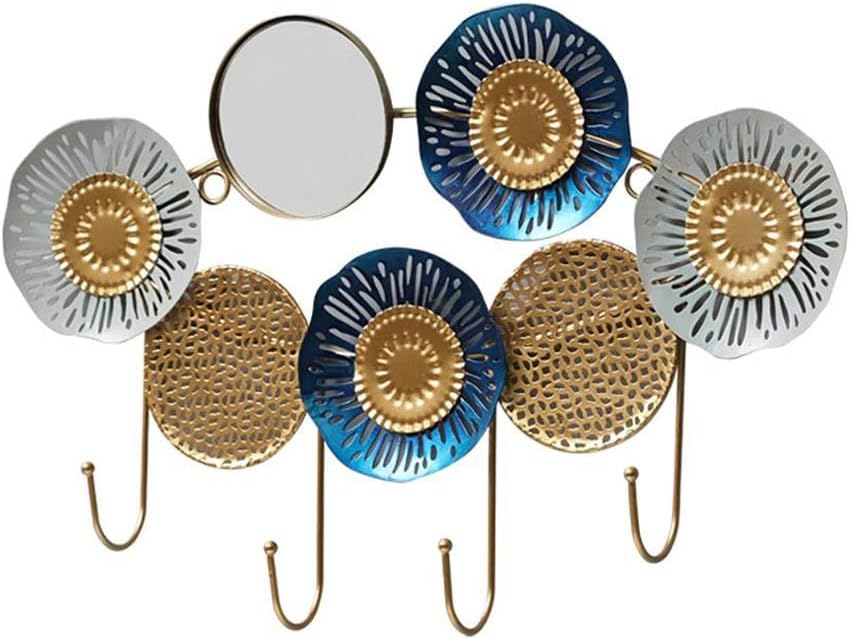 Iron Wall Mounted Storage Rack Key Holder Wall Shelf Sundries Storage Box Space Saving Decorative Room Rack (Multicolor 48 * 5.5 * 31CM)