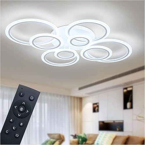 Shine LUEST Modern LED Ceiling Light, Dimmable LED Chandelier Flush